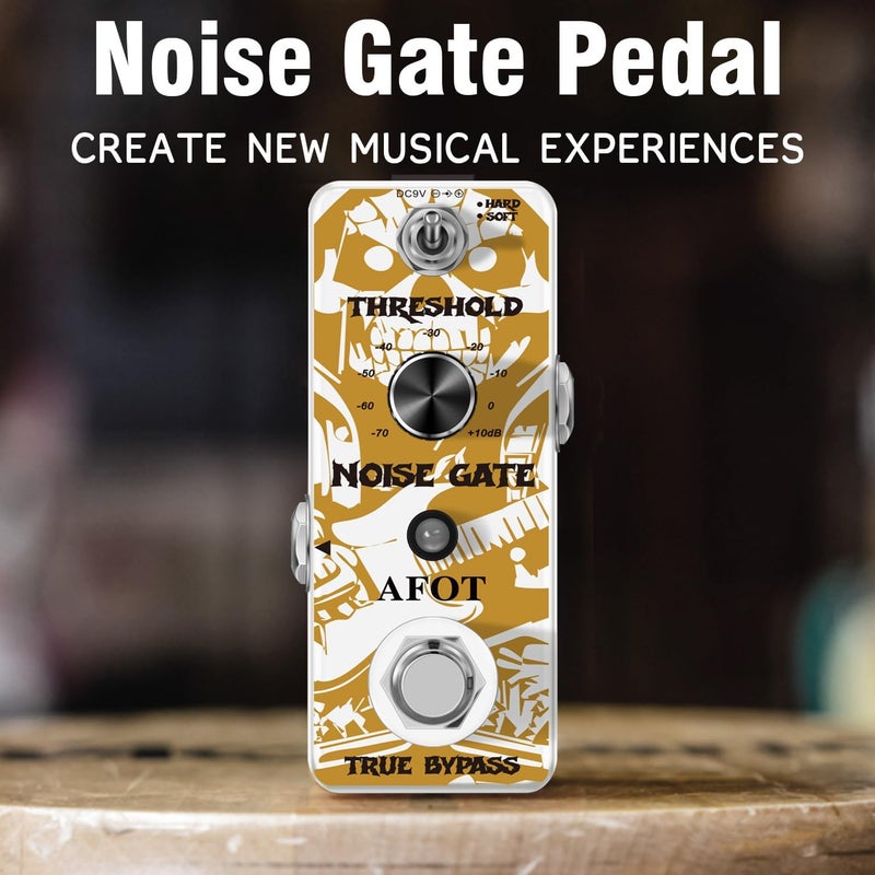 AFOT Noise Gate Pedal, Noise Killer Guitar Pedal Noise Suppressor Effect 2 Modes for Electric Guitar and Bass True Bypass - Image 1